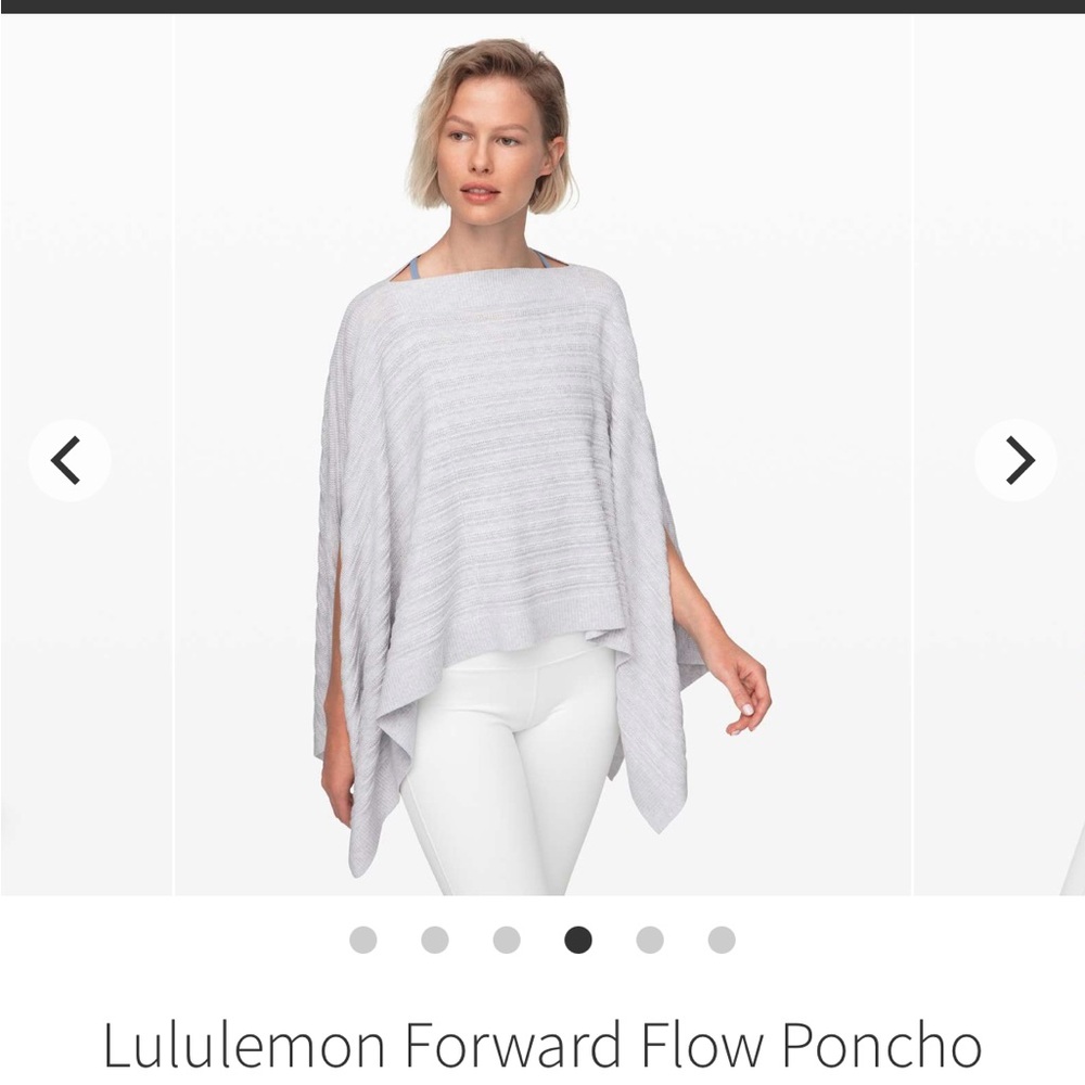Gray Ribbed Knit Lululemon Forward Flow poncho